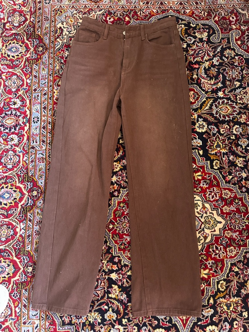 Cider Brown Straight-Leg Jeans